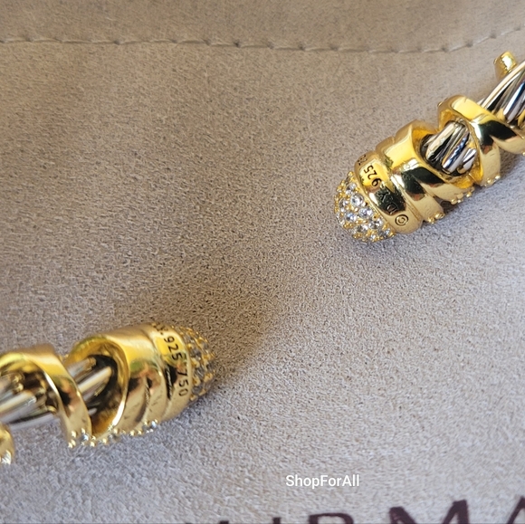 David Yurman Silver and Gold Cable Bracelet - Picture 13 of 13